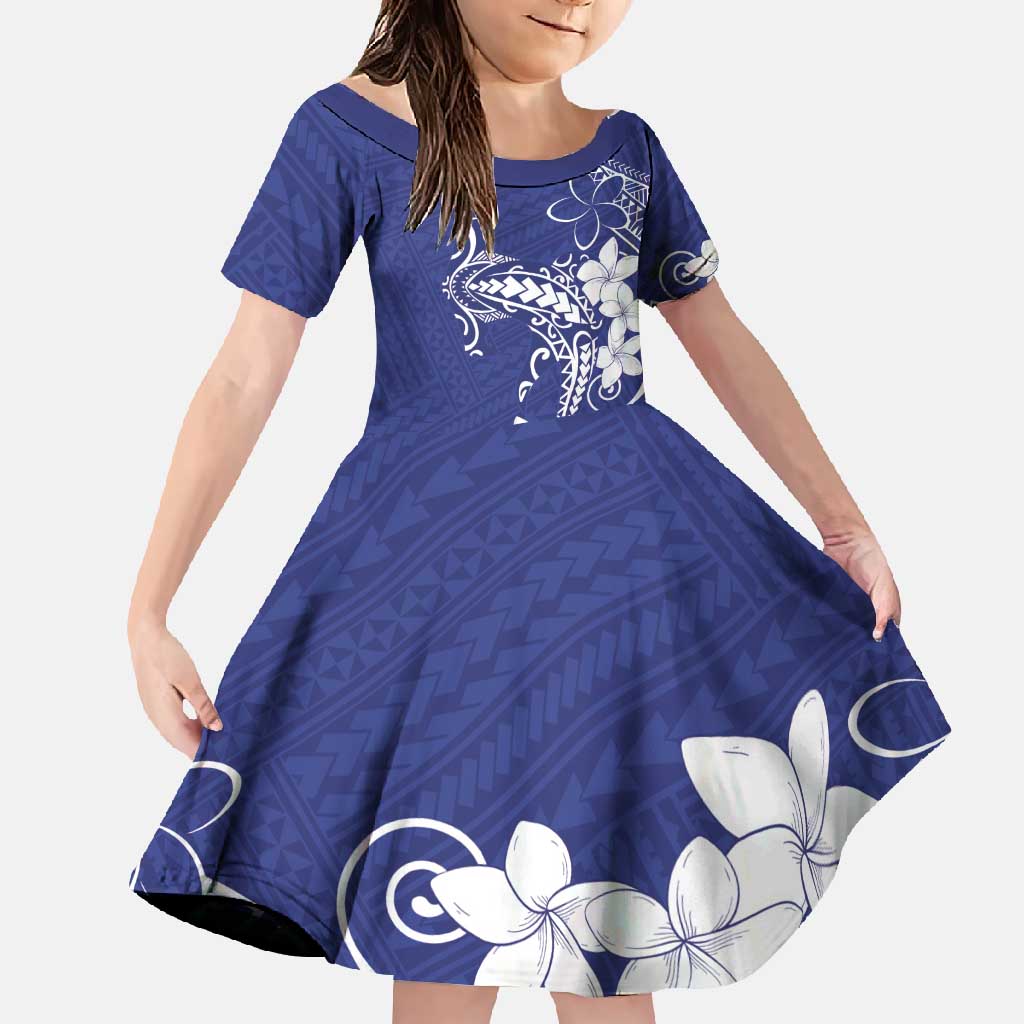 Blue Hawaii Family Matching Short Sleeve Bodycon Dress and Hawaiian Shirt Hammerhead Shark Tattoo Curve Polynesian - Polynesian Pride