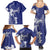 Blue Hawaii Family Matching Summer Maxi Dress and Hawaiian Shirt Hammerhead Shark Tattoo Curve Polynesian - Polynesian Pride