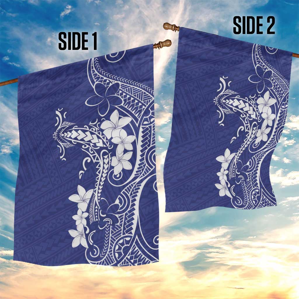 Blue Hawaii Garden Flag Hammerhead Shark Tattoo Curve Polynesian LT14 - Polynesian Pride