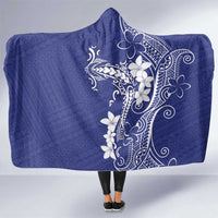 Blue Hawaii Hooded Blanket Hammerhead Shark Tattoo Curve Polynesian - Polynesian Pride