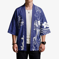 Blue Hawaii Kimono Hammerhead Shark Tattoo Curve Polynesian - Polynesian Pride