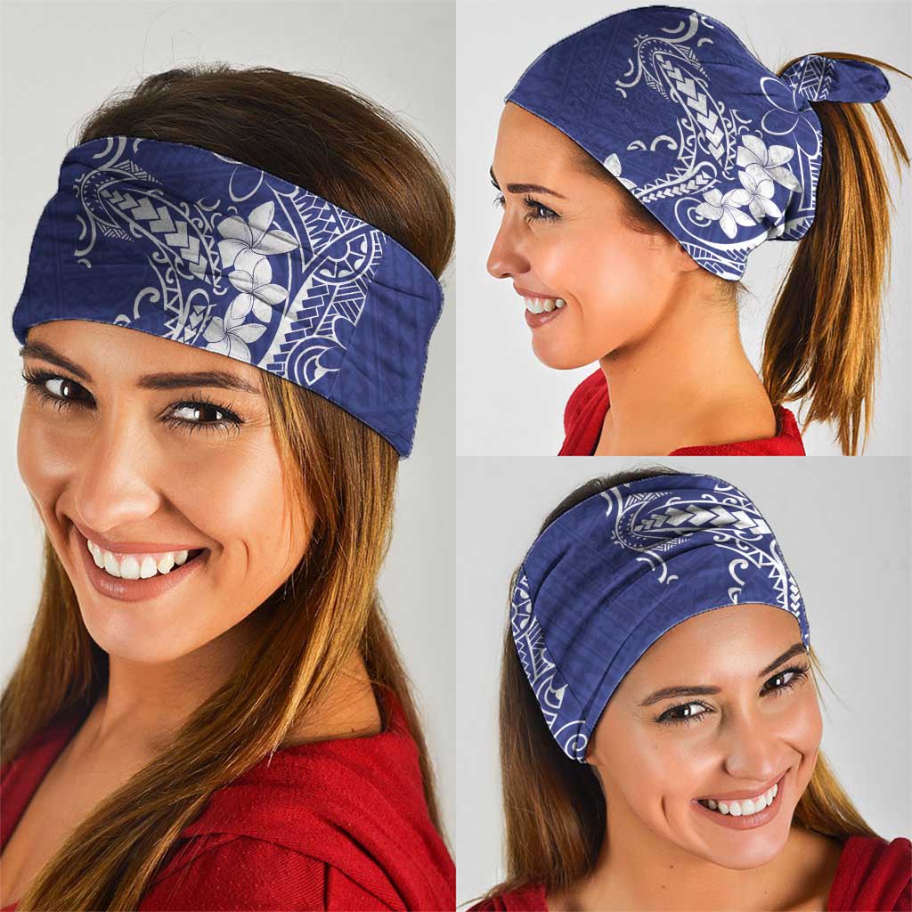 Blue Hawaii Neck Gaiter Hammerhead Shark Tattoo Curve Polynesian - Polynesian Pride