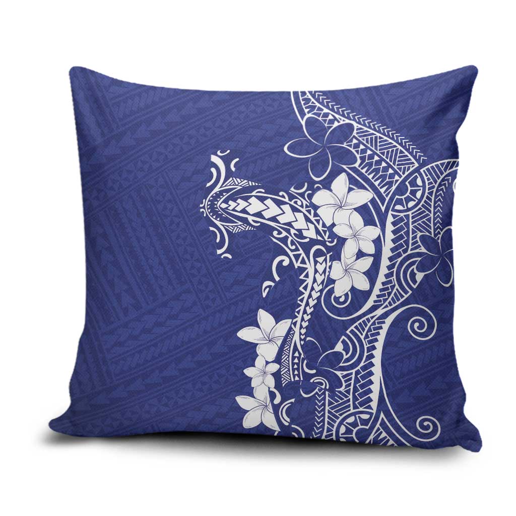 Blue Hawaii Pillow Cover Hammerhead Shark Tattoo Curve Polynesian - Polynesian Pride