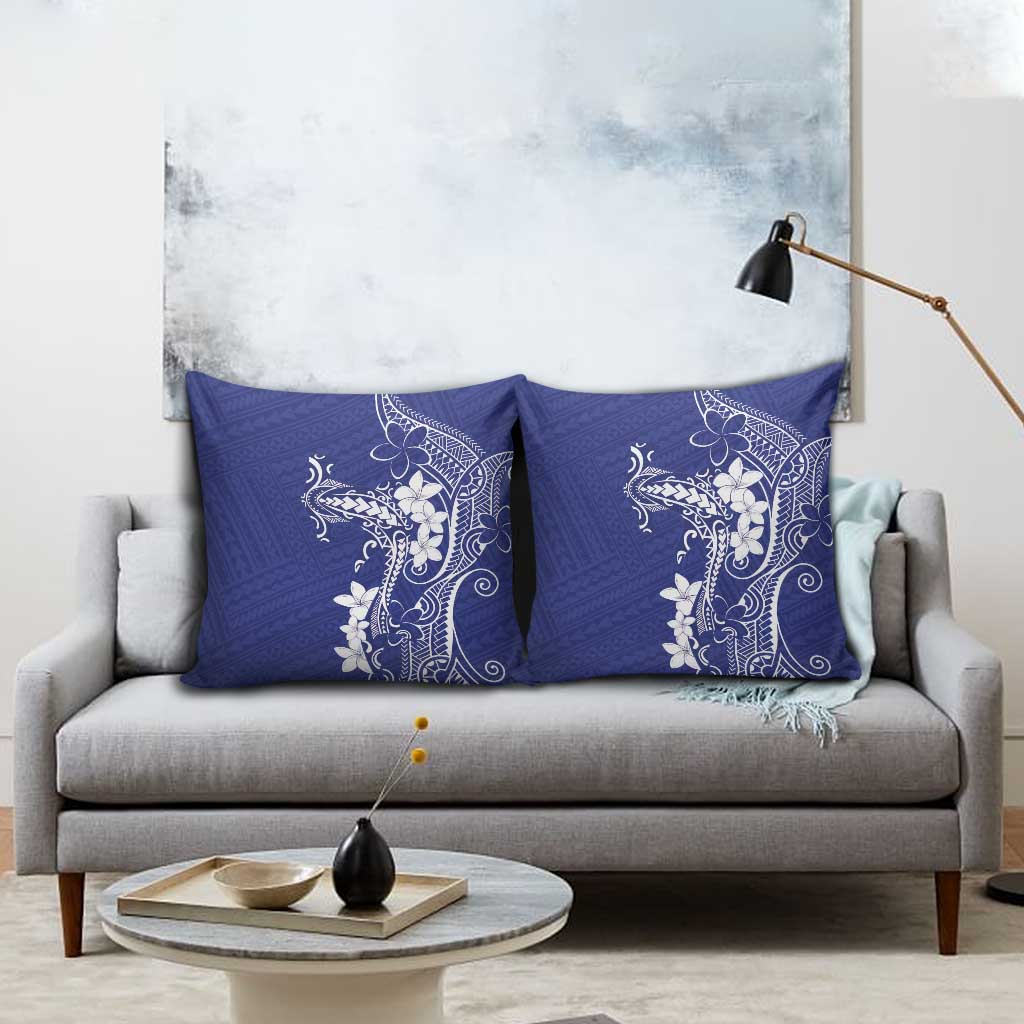 Blue Hawaii Pillow Cover Hammerhead Shark Tattoo Curve Polynesian LT14 - Polynesian Pride