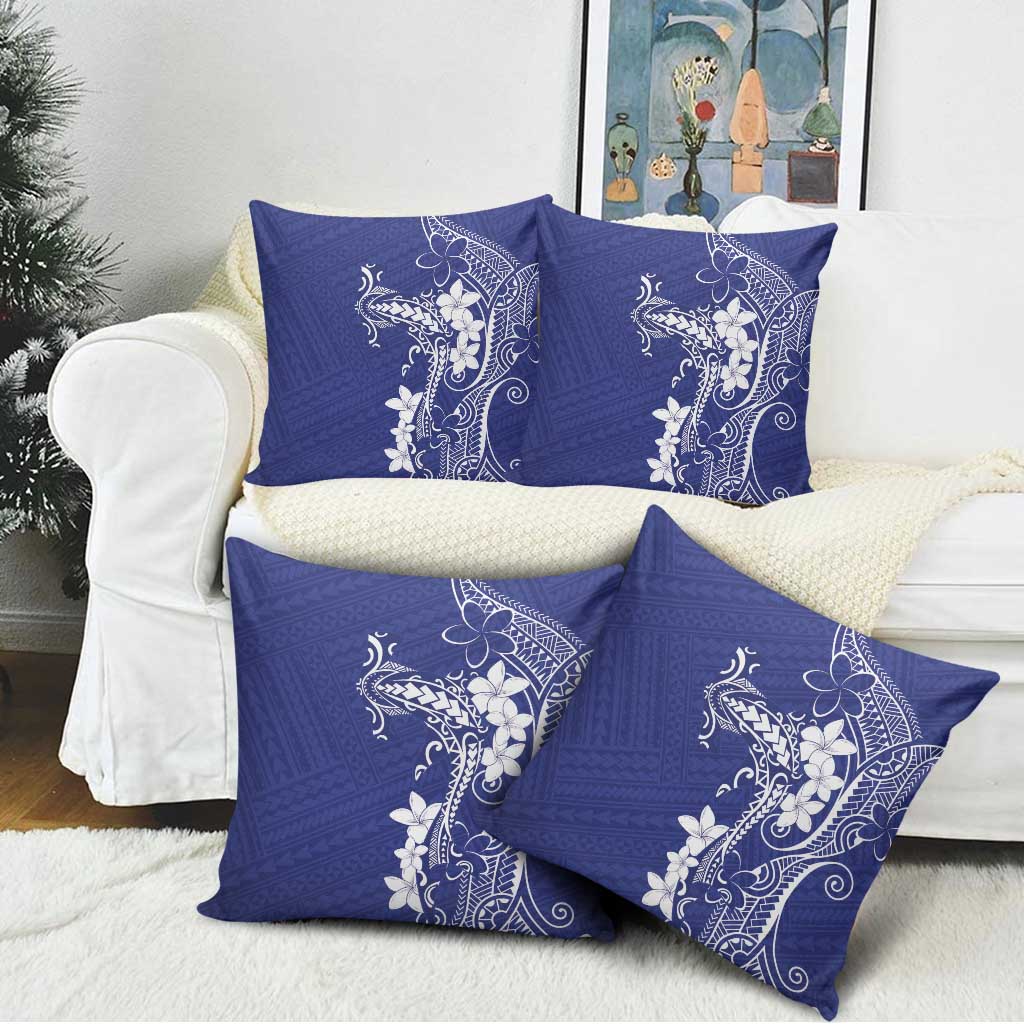 Blue Hawaii Pillow Cover Hammerhead Shark Tattoo Curve Polynesian LT14 - Polynesian Pride