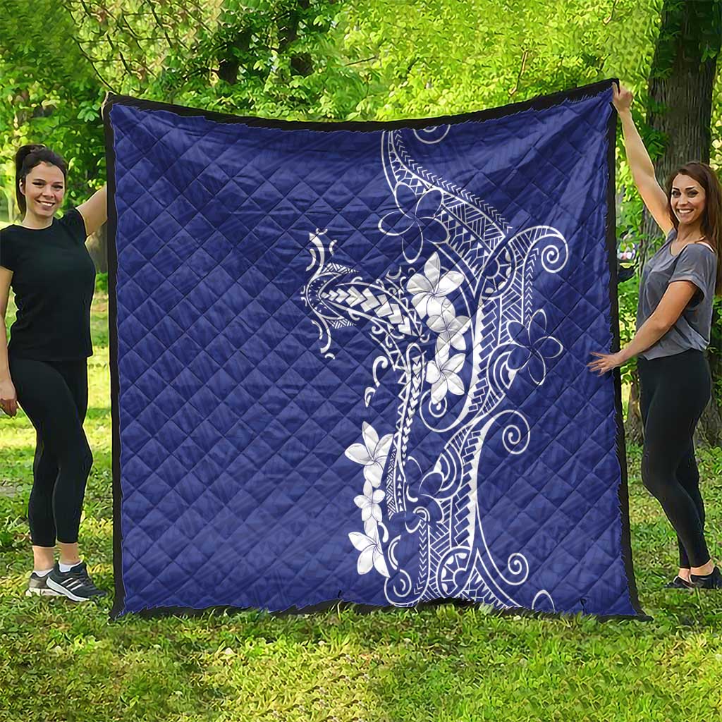 Blue Hawaii Quilt Hammerhead Shark Tattoo Curve Polynesian - Polynesian Pride