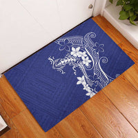 Blue Hawaii Rubber Doormat Hammerhead Shark Tattoo Curve Polynesian - Polynesian Pride