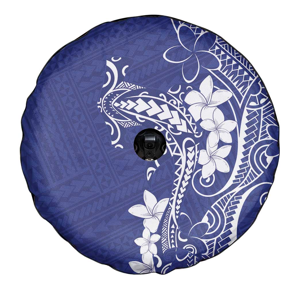 Blue Hawaii Spare Tire Cover Hammerhead Shark Tattoo Curve Polynesian - Polynesian Pride