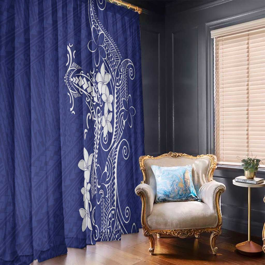 Blue Hawaii Window Curtain Hammerhead Shark Tattoo Curve Polynesian LT14 - Polynesian Pride