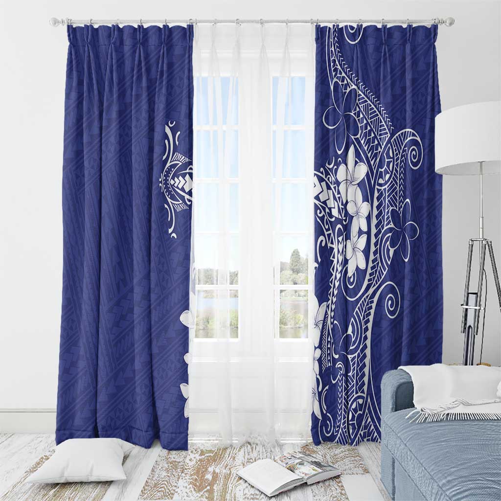 Blue Hawaii Window Curtain Hammerhead Shark Tattoo Curve Polynesian LT14 - Polynesian Pride