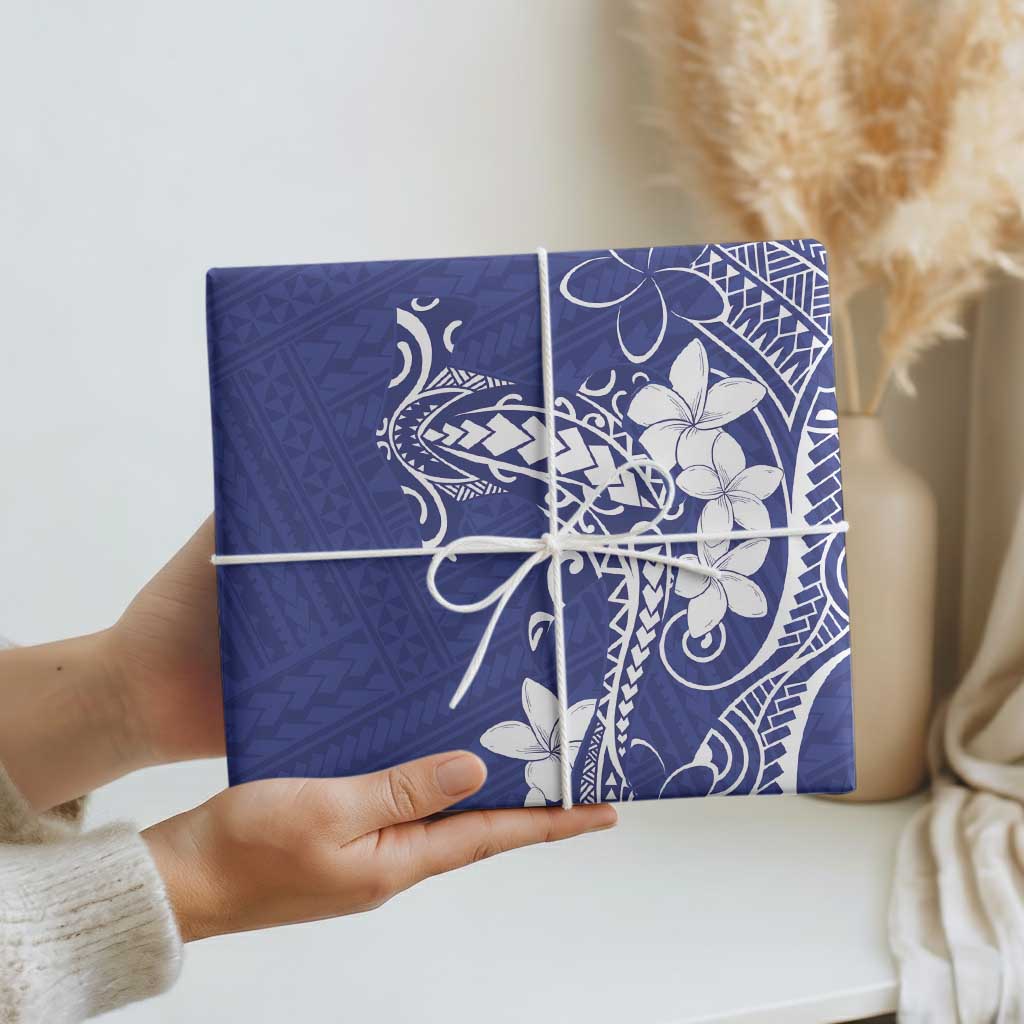 Blue Hawaii Wrapping Paper Hammerhead Shark Tattoo Curve Polynesian - Polynesian Pride