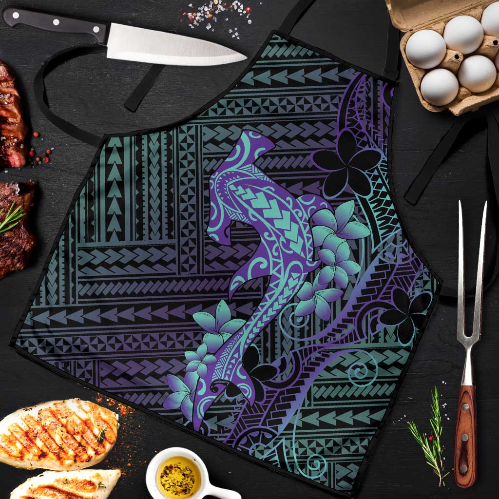 Purple Paradise Hawaii Apron Hammerhead Shark Tattoo Curve Polynesian - Polynesian Pride
