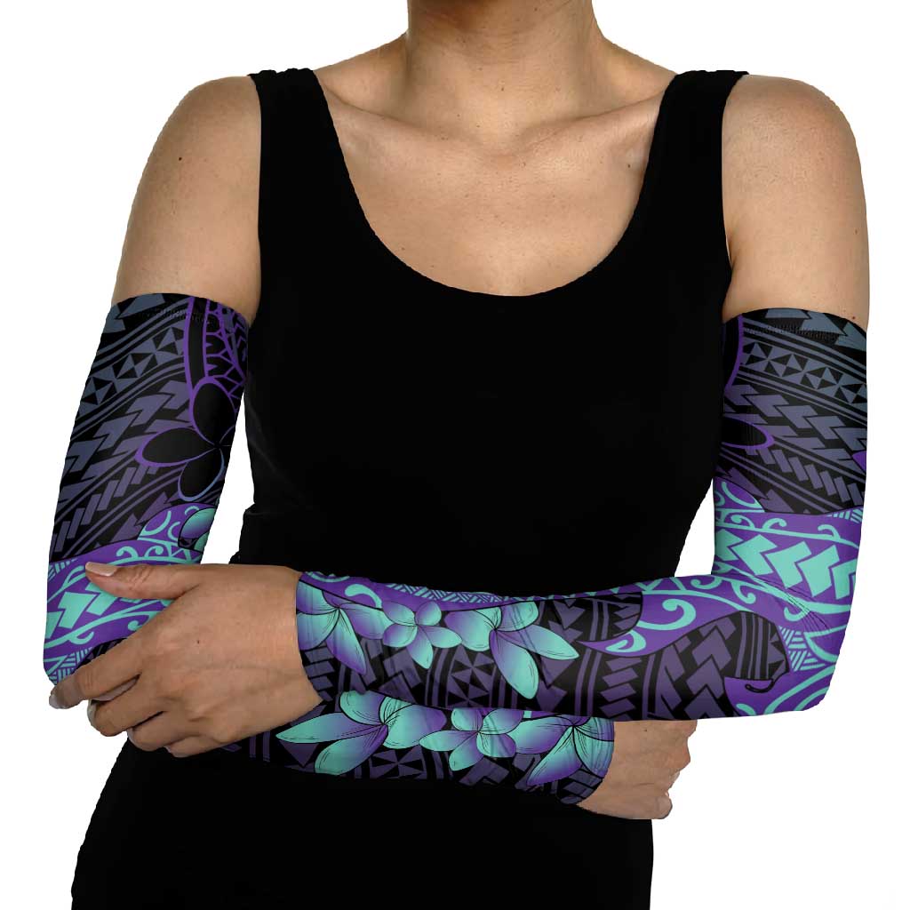 Purple Paradise Hawaii Arm Sleeves Hammerhead Shark Tattoo Curve Polynesian - Polynesian Pride
