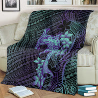 Purple Paradise Hawaii Blanket Hammerhead Shark Tattoo Curve Polynesian - Polynesian Pride