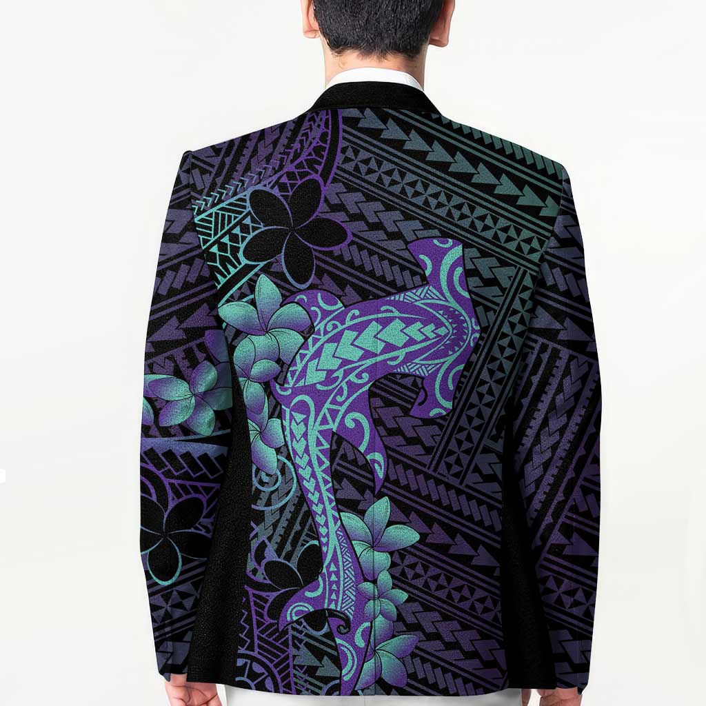 Purple Paradise Hawaii Blazer Hammerhead Shark Tattoo Curve Polynesian - Polynesian Pride