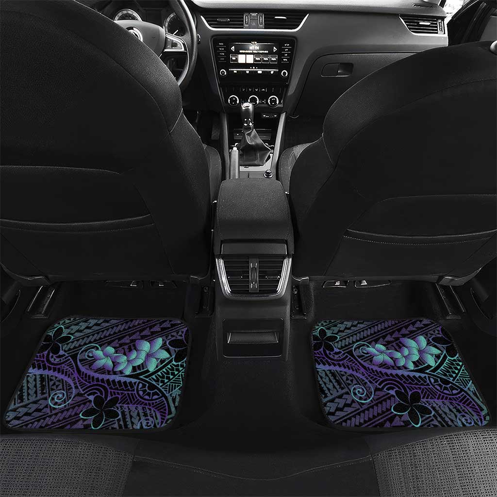 Purple Paradise Hawaii Car Mats Hammerhead Shark Tattoo Curve Polynesian - Polynesian Pride