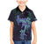 Purple Paradise Hawaii Family Matching Mermaid Dress and Hawaiian Shirt Hammerhead Shark Tattoo Curve Polynesian - Polynesian Pride