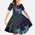 Purple Paradise Hawaii Family Matching Off The Shoulder Long Sleeve Dress and Hawaiian Shirt Hammerhead Shark Tattoo Curve Polynesian - Polynesian Pride