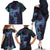 Purple Paradise Hawaii Family Matching Off The Shoulder Long Sleeve Dress and Hawaiian Shirt Hammerhead Shark Tattoo Curve Polynesian - Polynesian Pride