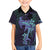 Purple Paradise Hawaii Family Matching Off The Shoulder Long Sleeve Dress and Hawaiian Shirt Hammerhead Shark Tattoo Curve Polynesian - Polynesian Pride