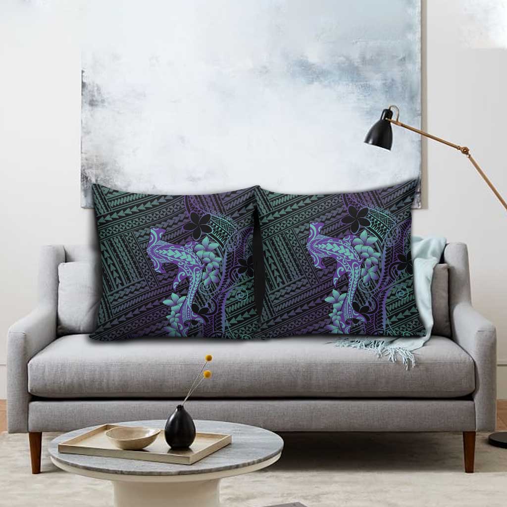 Purple Paradise Hawaii Pillow Cover Hammerhead Shark Tattoo Curve Polynesian LT14 - Polynesian Pride