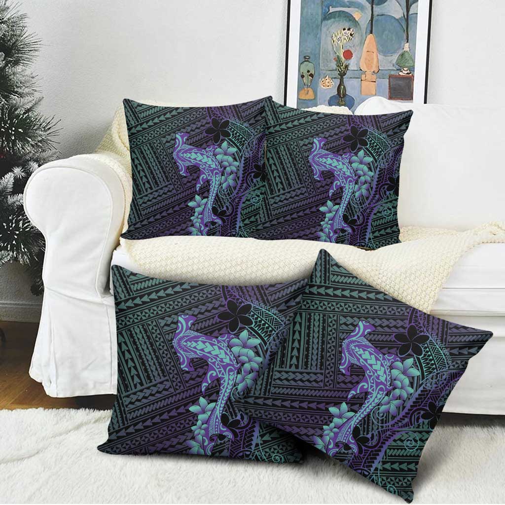 Purple Paradise Hawaii Pillow Cover Hammerhead Shark Tattoo Curve Polynesian LT14 - Polynesian Pride