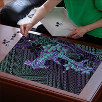 Purple Paradise Hawaii Puzzle Hammerhead Shark Tattoo Curve Polynesian - Polynesian Pride