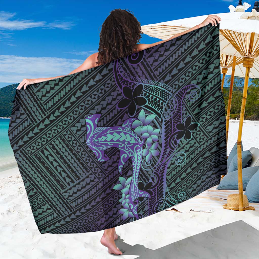 Purple Paradise Hawaii Sarong Hammerhead Shark Tattoo Curve Polynesian LT14 One Size 44 x 66 inches Purple - Polynesian Pride