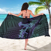 Purple Paradise Hawaii Sarong Hammerhead Shark Tattoo Curve Polynesian - Polynesian Pride