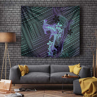 Purple Paradise Hawaii Tapestry Hammerhead Shark Tattoo Curve Polynesian LT14 Purple - Polynesian Pride