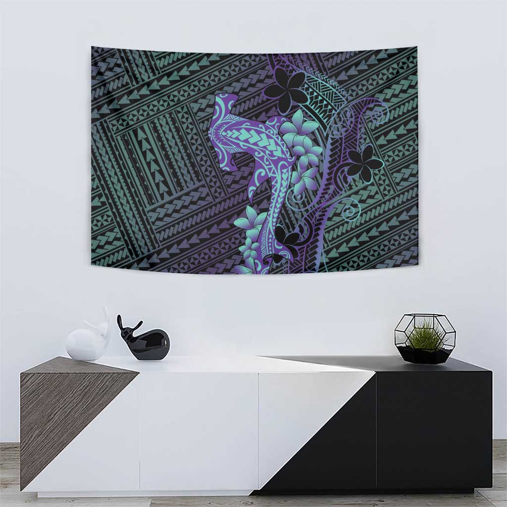 Purple Paradise Hawaii Tapestry Hammerhead Shark Tattoo Curve Polynesian LT14 - Polynesian Pride