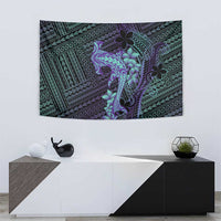 Purple Paradise Hawaii Tapestry Hammerhead Shark Tattoo Curve Polynesian LT14 - Polynesian Pride