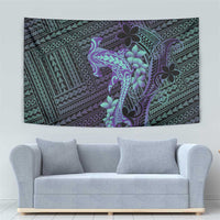 Purple Paradise Hawaii Tapestry Hammerhead Shark Tattoo Curve Polynesian LT14 - Polynesian Pride