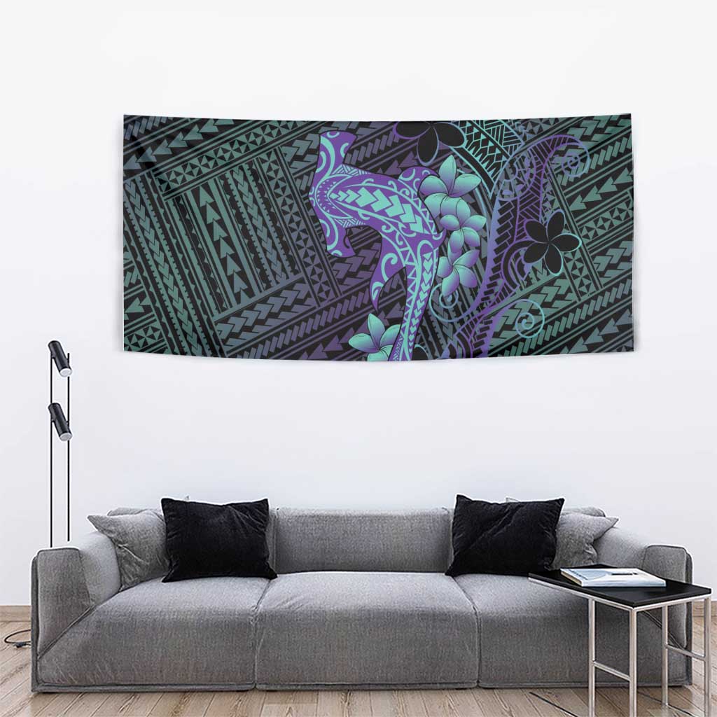 Purple Paradise Hawaii Tapestry Hammerhead Shark Tattoo Curve Polynesian LT14 - Polynesian Pride