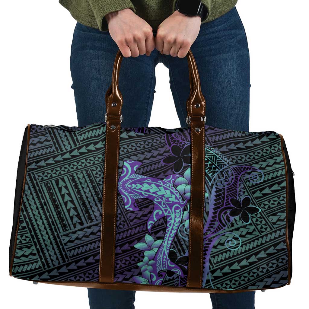 Purple Paradise Hawaii Travel Bag Hammerhead Shark Tattoo Curve Polynesian LT14 Purple - Polynesian Pride