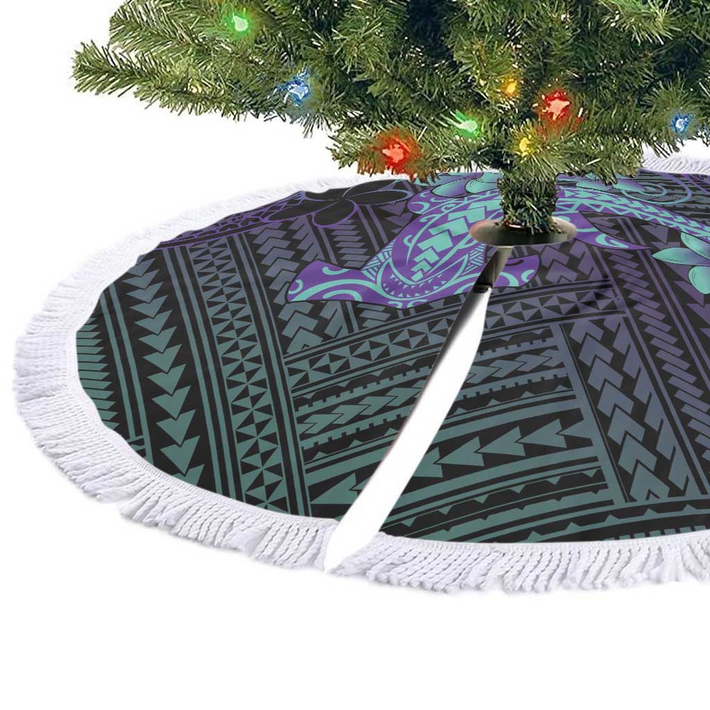 Purple Paradise Hawaii Tree Skirt Hammerhead Shark Tattoo Curve Polynesian - Polynesian Pride