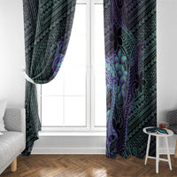 Purple Paradise Hawaii Window Curtain Hammerhead Shark Tattoo Curve Polynesian LT14 - Polynesian Pride