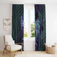 Purple Paradise Hawaii Window Curtain Hammerhead Shark Tattoo Curve Polynesian LT14 - Polynesian Pride