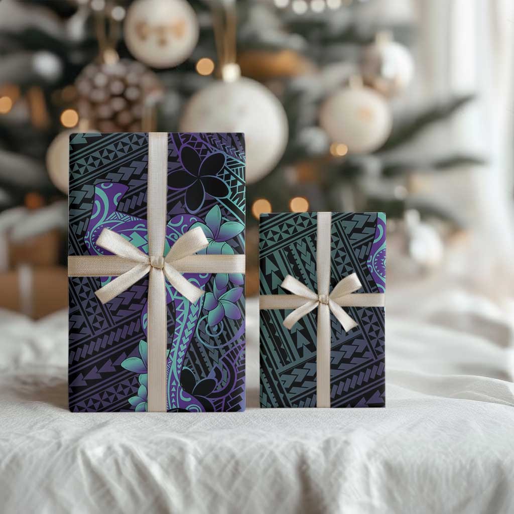 Purple Paradise Hawaii Wrapping Paper Hammerhead Shark Tattoo Curve Polynesian - Polynesian Pride