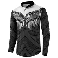 Poutama Korowai New Zealand Button Sweatshirt Aotearoa Maori Tattoo - Polynesian Pride