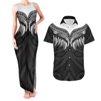 Poutama Korowai New Zealand Couples Matching Tank Maxi Dress and Hawaiian Shirt Aotearoa Maori Tattoo - Polynesian Pride