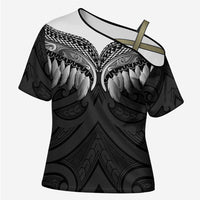 Poutama Korowai New Zealand Cross Shoulder Shirt Aotearoa Maori Tattoo - Polynesian Pride