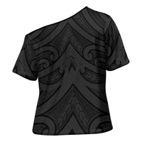 Poutama Korowai New Zealand Cross Shoulder Shirt Aotearoa Maori Tattoo - Polynesian Pride