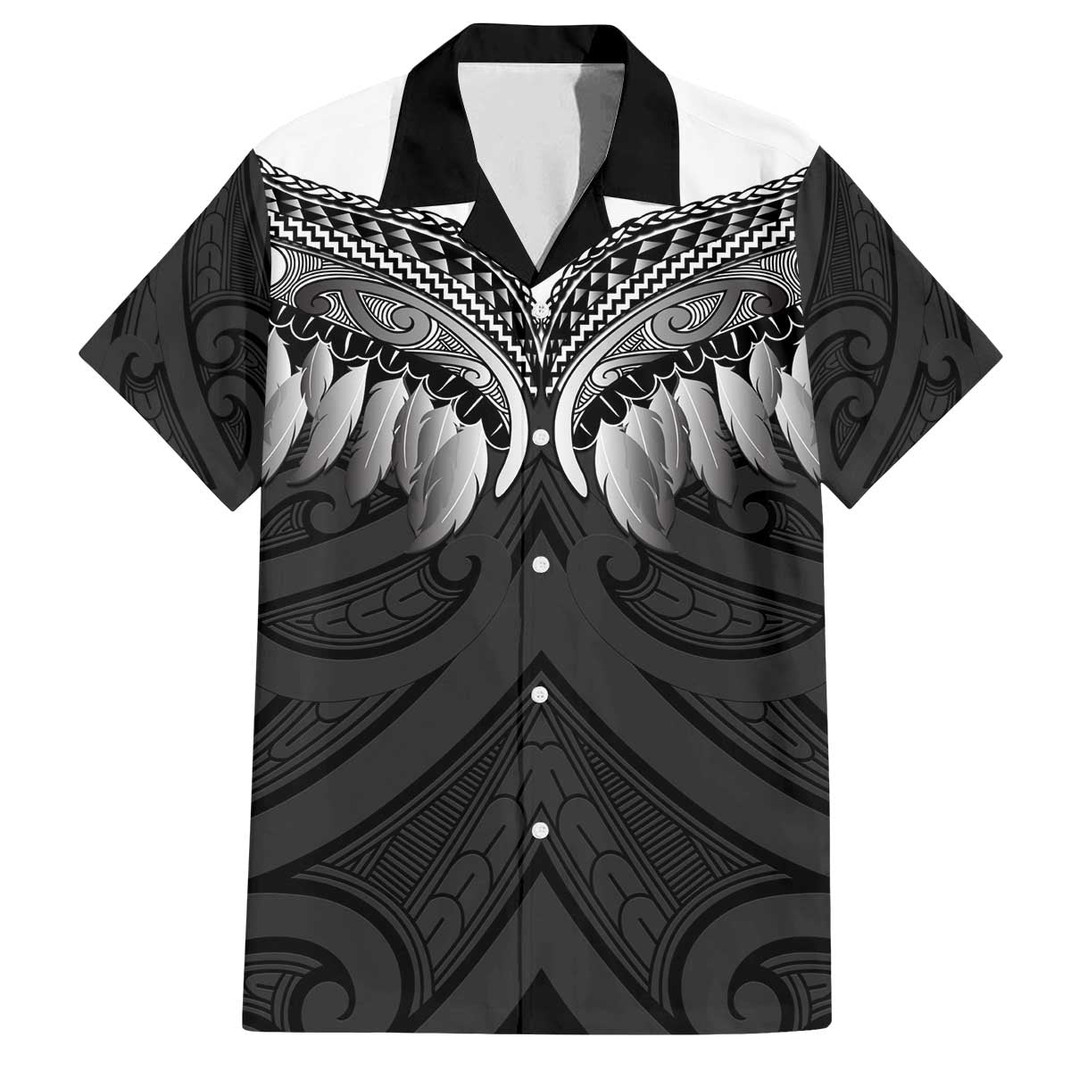 Poutama Korowai New Zealand Family Matching Off The Shoulder Long Sleeve Dress and Hawaiian Shirt Aotearoa Maori Tattoo - Polynesian Pride
