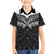 Poutama Korowai New Zealand Family Matching Off The Shoulder Long Sleeve Dress and Hawaiian Shirt Aotearoa Maori Tattoo - Polynesian Pride