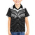 Poutama Korowai New Zealand Family Matching Off Shoulder Short Dress and Hawaiian Shirt Aotearoa Maori Tattoo - Polynesian Pride