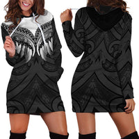 Poutama Korowai New Zealand Hoodie Dress Aotearoa Maori Tattoo - Polynesian Pride