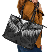 Poutama Korowai New Zealand Leather Tote Bag Aotearoa Maori Tattoo - Polynesian Pride