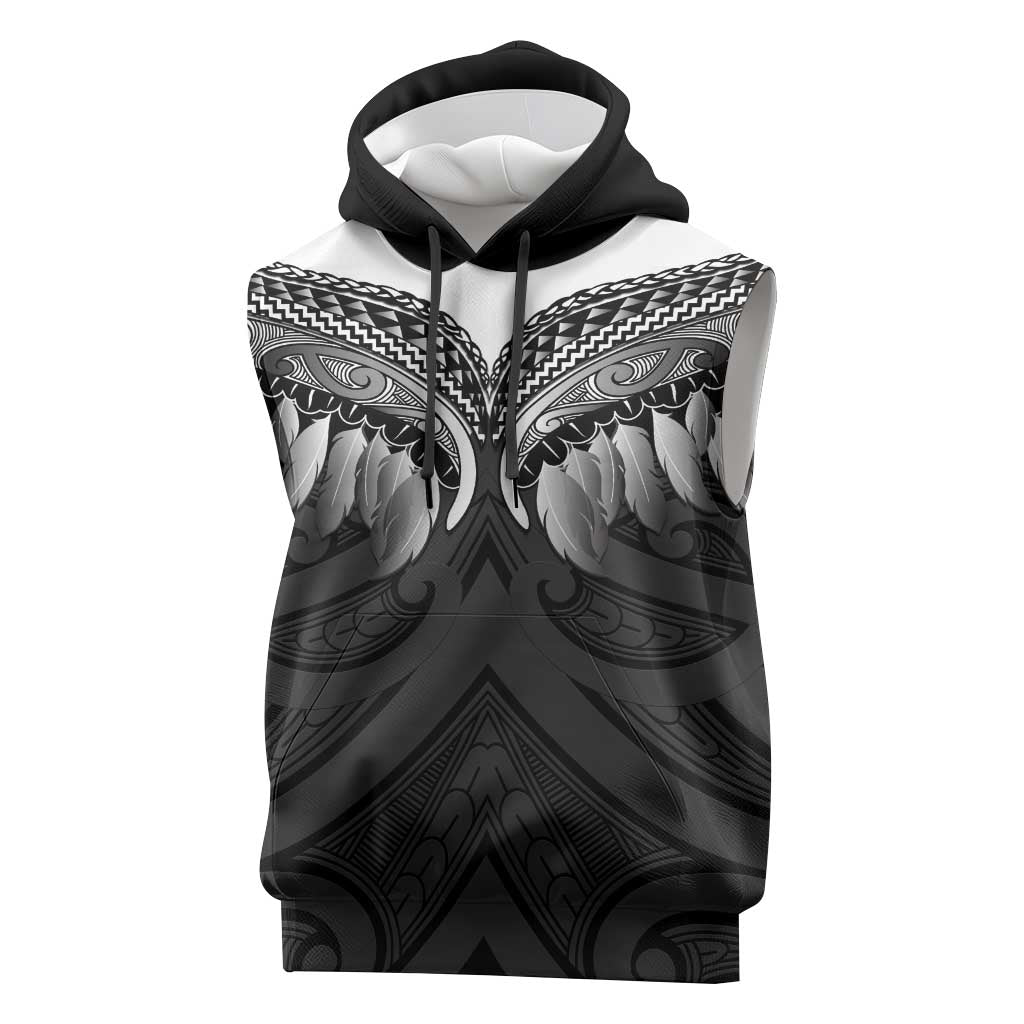 Poutama Korowai New Zealand Sleeveless Hoodie Aotearoa Maori Tattoo - Polynesian Pride