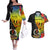 vanuatu-tafea-day-couples-matching-off-the-shoulder-long-sleeve-dress-and-hawaiian-shirt-coat-of-arms-mix-tropical-flowers